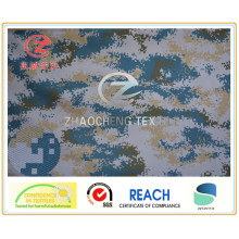 600d Poly Oxford Navy Camouflage Printing Fabric PVC Coated 330GSM for Military and Bag Use (ZCBP003)